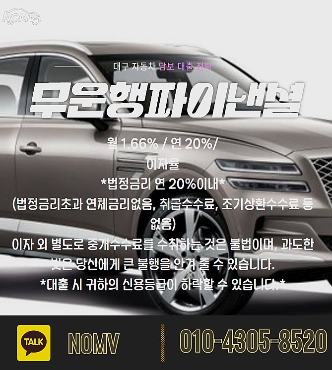 전남구례군자동차입고대출