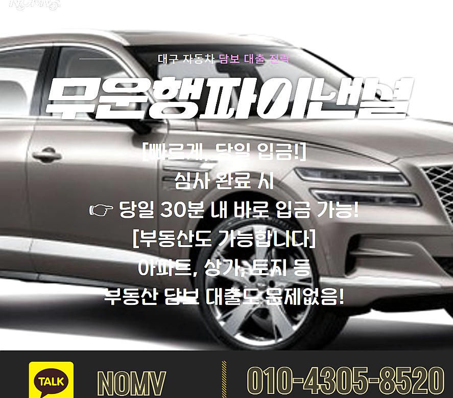 전남장성군자동차담보대출