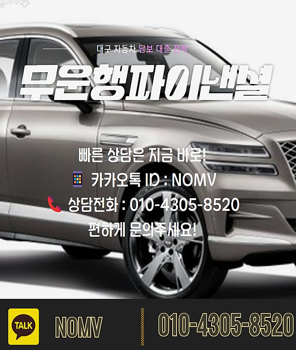 대전대덕구자동차입고대출