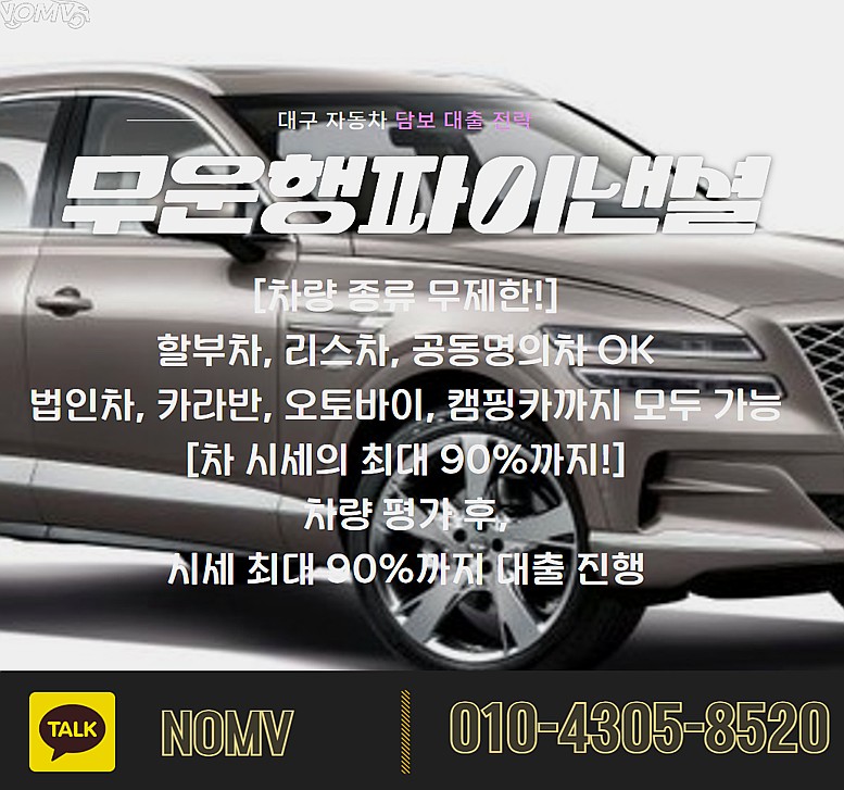 경남고성군자동차입고대출